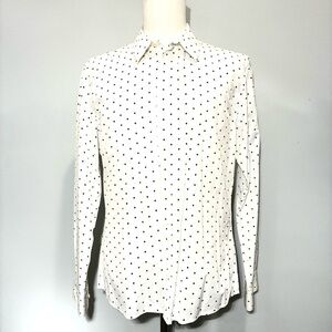 Givenchy Paris White Shirt with Black Marks. 17 Neck and Large Size Equivalent